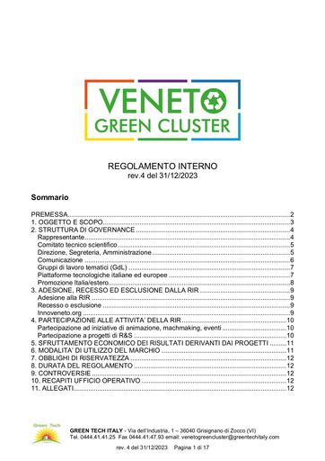 Regolamento Interno Veneto Green Cluster