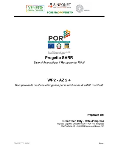 VGC Progetto SARR Asfalti